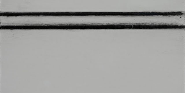 Gray Matters Enamel with Bold Black Shadow on Maple Wood