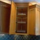 Traditional stained kitchen cabinet accessories