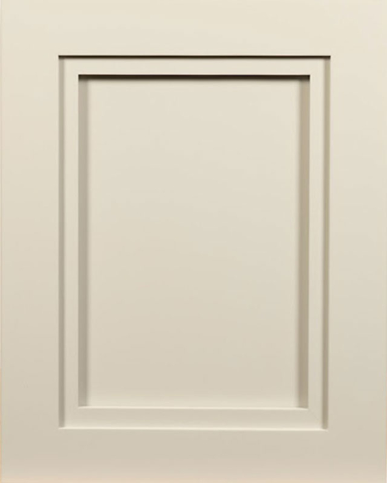 Portofino Flat Panel Door Style with Monument Gray Enamel on MDF