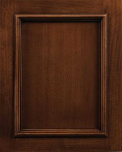 Arlington Flat Panel Door Style with Auburn Stain and Lite Black Shadow on Alder Wood