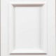 Arlington Flat Panel Door Style with Frosty White Enamel on Maple Wood