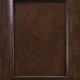 Coastal Flat Panel Door Style with Leather Brown Stain on Cherry Wood