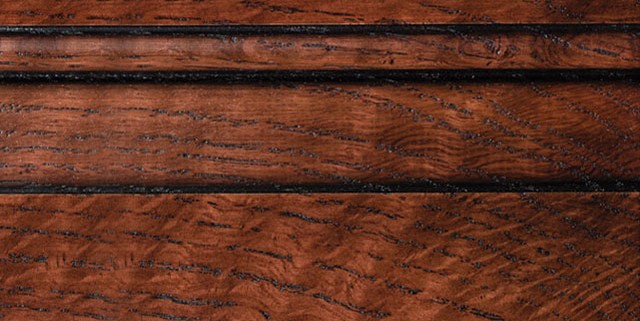 Cordovan with Bold Black Shadow on Qtr Sawn Oak