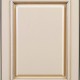Fairfield Raised Panel Door Style with Frosty White Enamel and Lite Brown Shadow on Maple Wood