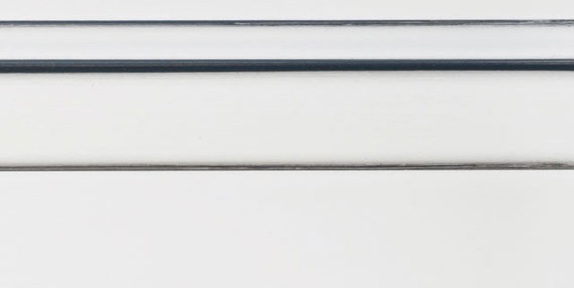 Frosty White Enamel With Bold Pewter Shadow on Maple Wood