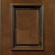 Kensington Raised Panel Door Style with Leather Brown Stain and Lite Black Shadow on Maple Wood