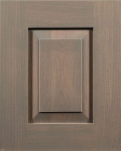 Loomis Raised Panel Door Style with Denim Stain on Cherry Wood