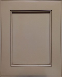 Napa Flat Panel Door Style with Sandstone Enamel and Lite Coffee Shadow on Maple Wood