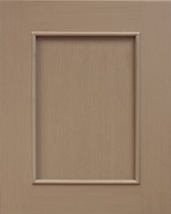 Teton Flat Panel Door Style with Moss Enamel on Maple Wood